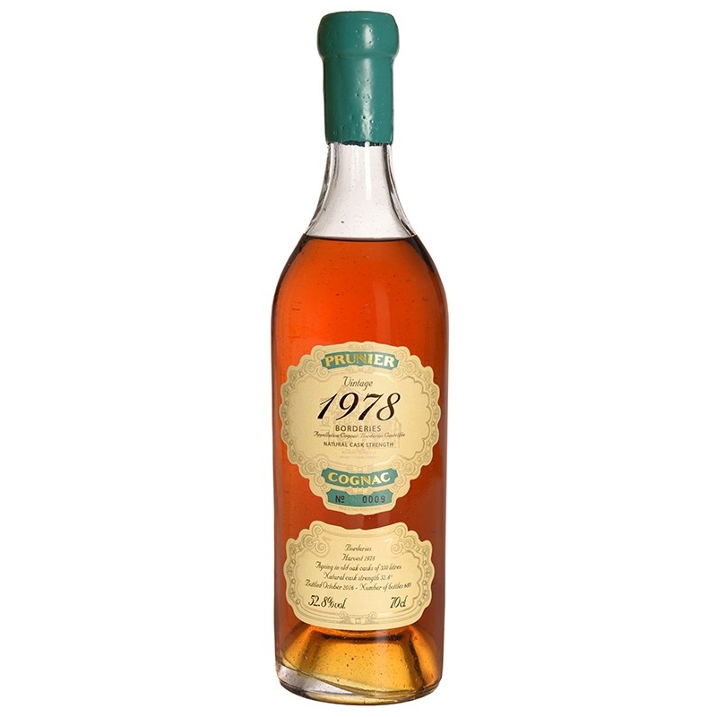 Millésime 1978 Borderies édition limitée Cognac Prunier