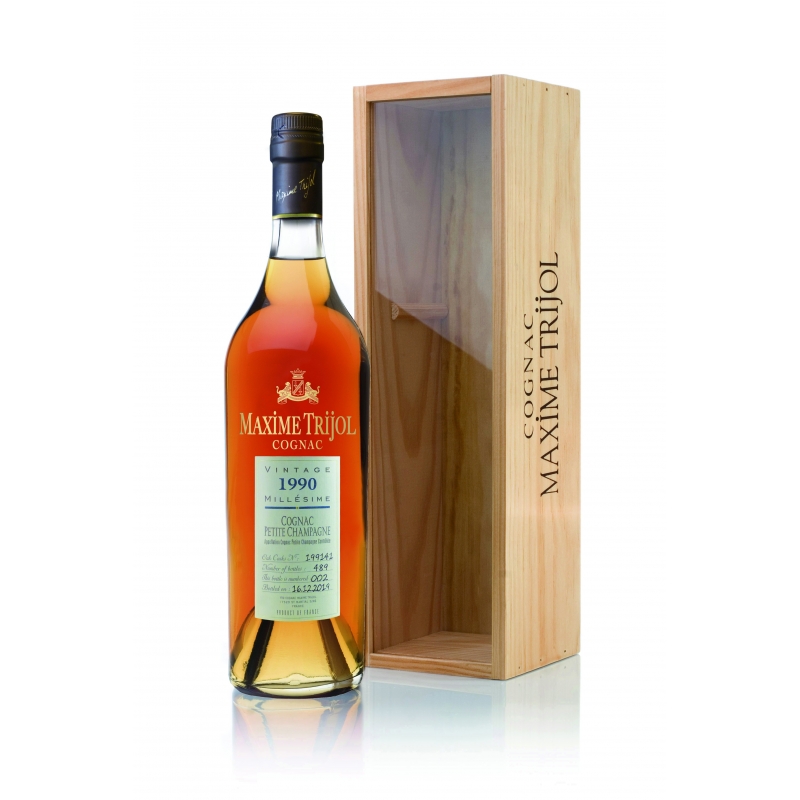 Millésime 1990 Petite Champagne Cognac Maxime Trijol édition limitée Millésime 1990 Petite Champagne Cognac Maxime Trijol édition limitée