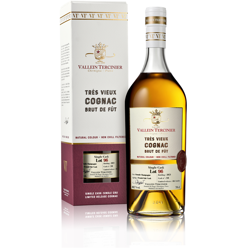 Batch 96 Grande Champagne single cask limited edition Vallein Tercinier Cognac