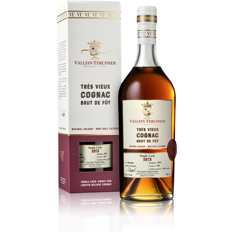 1975 Fins Bois Single Cask limited edition Vallein Tercinier Cognac