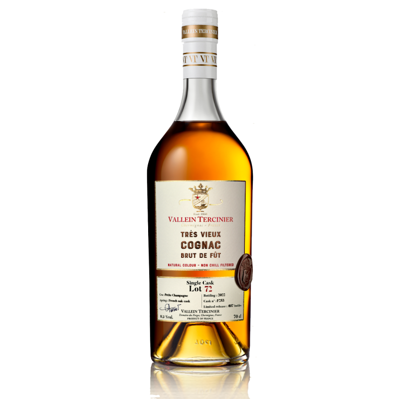 Lot 72 Petite Champagne brut de fût Cognac Vallein Tercinier édition limitée
