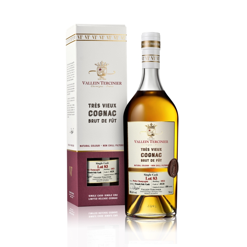 batch 83 Petite Champagne single cask  limited edition Vallein Tercinier Cognac