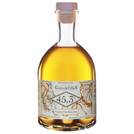 Millésime 2013 Fins Bois 45,3° fût unique N°21 Cognac Conte et Filles édition limitée