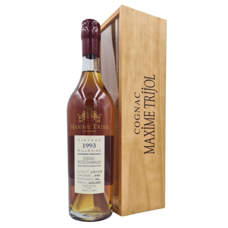 Millésime 1993 Petite Champagne Cognac Maxime Trijol édition limitée