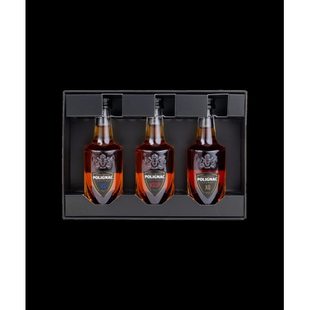 Set 3 miniatures VS VSOP XO Cognac Prince Hubert de Polignac