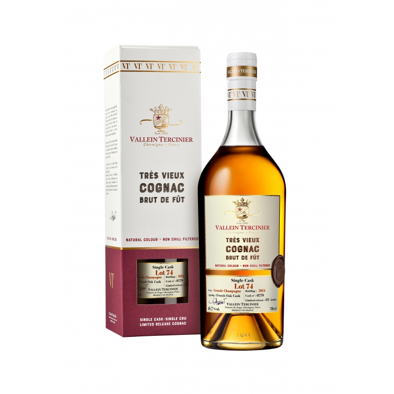 Batch 74 single cask Grande Champagne limited edition Vallein Tercinier Cognac
