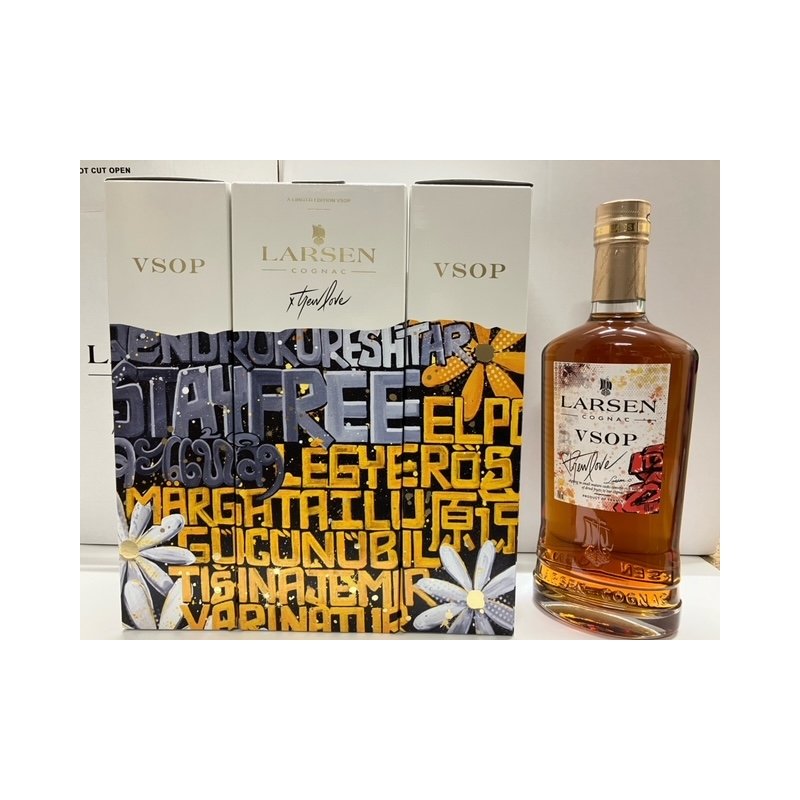 Cognac Larsen VSOP Art Edition x Trew Love étui floraison édition limitée