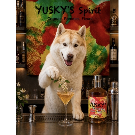 Yusky's spirit made from Cognac, apple and flower