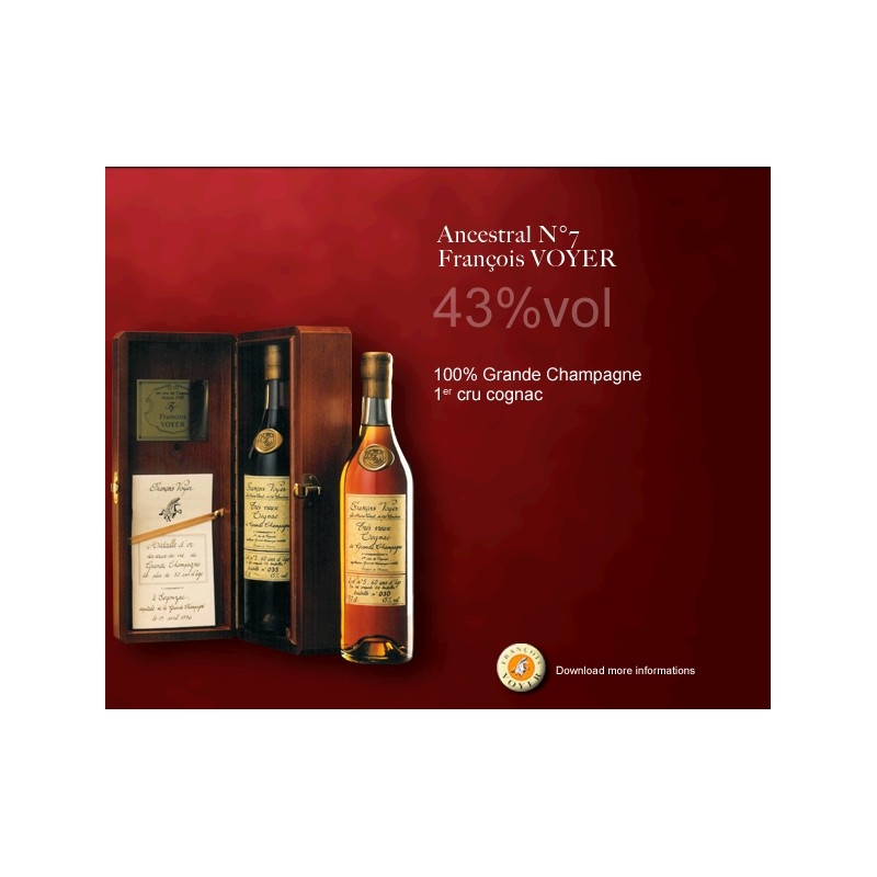 Collection personnelle Lot N°7 Grande Champagne Cognac François Voyer édition limitée