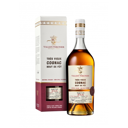 25 ans Petite Champagne brut de fût Cognac Vallein Tercinier édition limitée